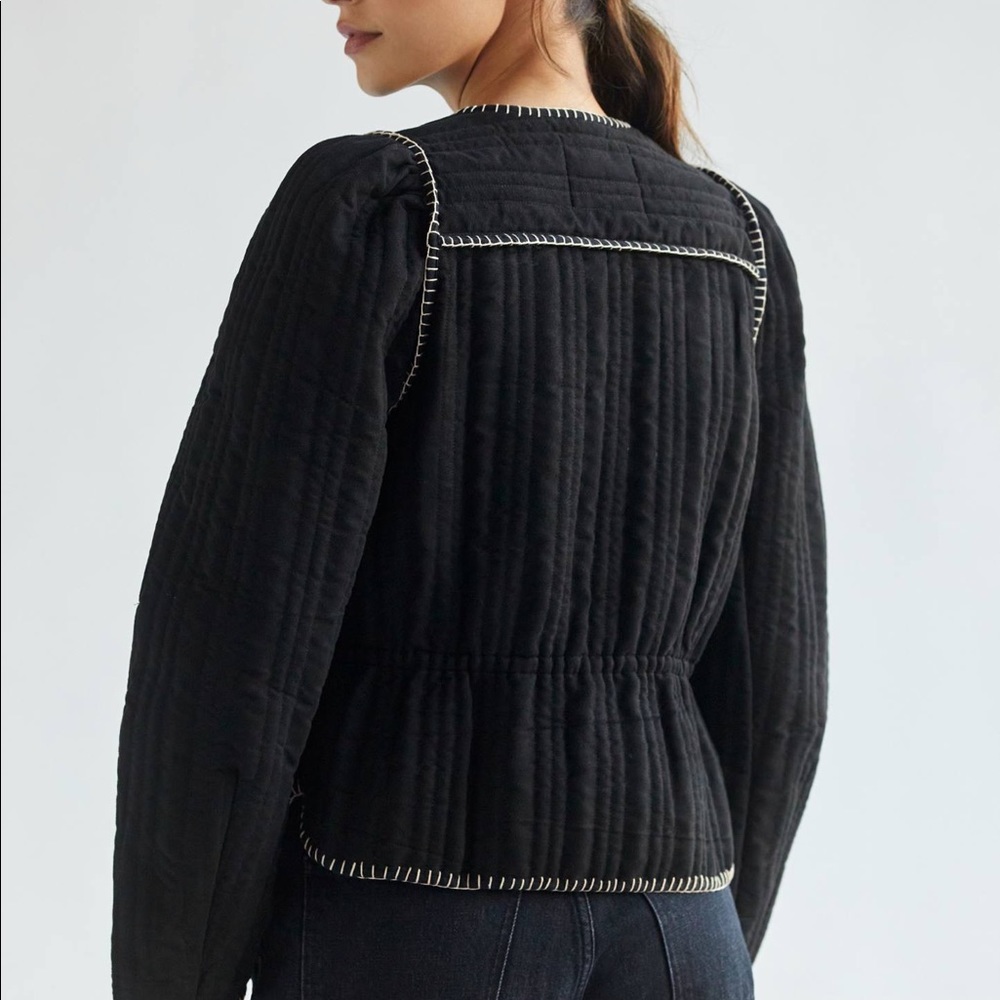 NWT Anthropologie Quilted Puff Sleeve Jacket - Picture 4 of 4